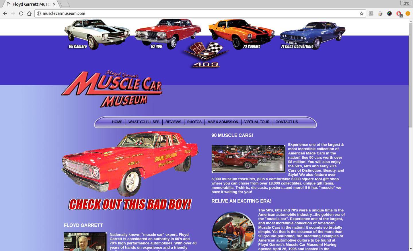 Sevierville Attractions Floyd Garrett's Muscle Car Museum Bear Camp