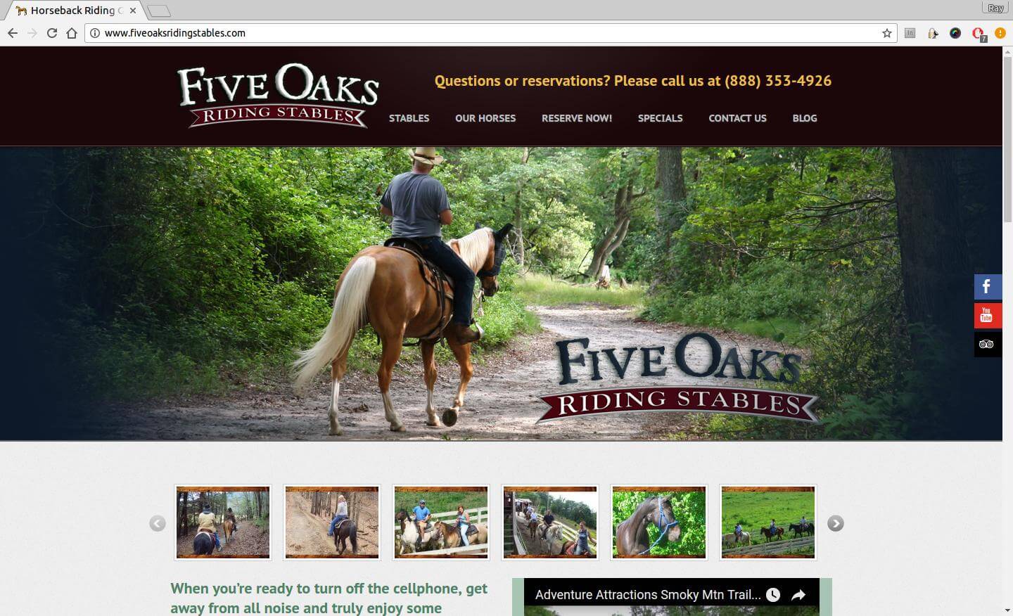 Sevierville Attractions Five Oaks Riding Stables Bear Camp Cabin