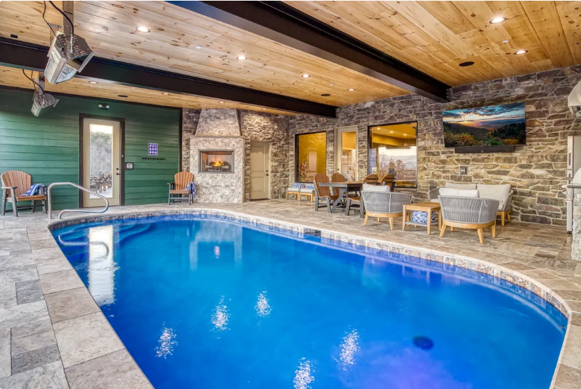 Cabin with indoor pool
